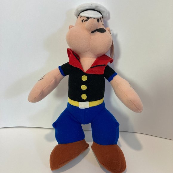 Vintage 1994 Popeye 13” Plush Doll Play by Play Stuffed Toy Sailor Man With Tag - Picture 1 of 13